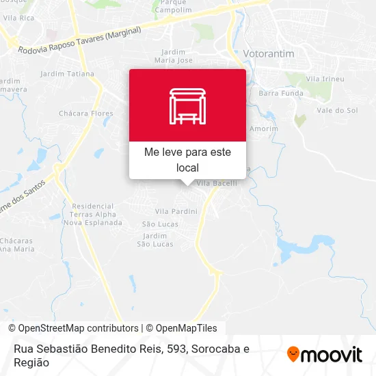 Rua Sebastião Benedito Reis, 593 mapa