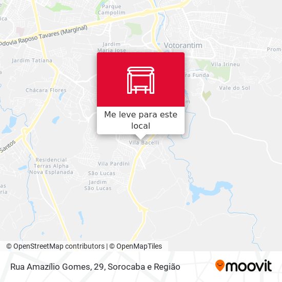 Rua Amazílio Gomes, 29 mapa