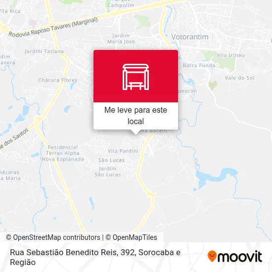 Rua Sebastião Benedito Reis, 392 mapa