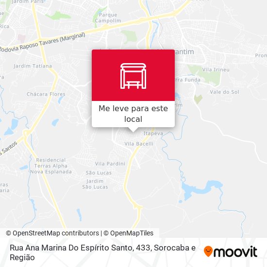 Rua Ana Marina Do Espírito Santo, 433 mapa