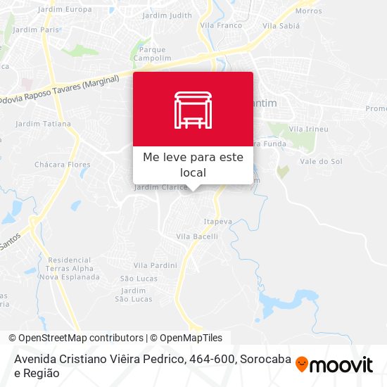 Avenida Cristiano Viêira Pedrico, 464-600 mapa