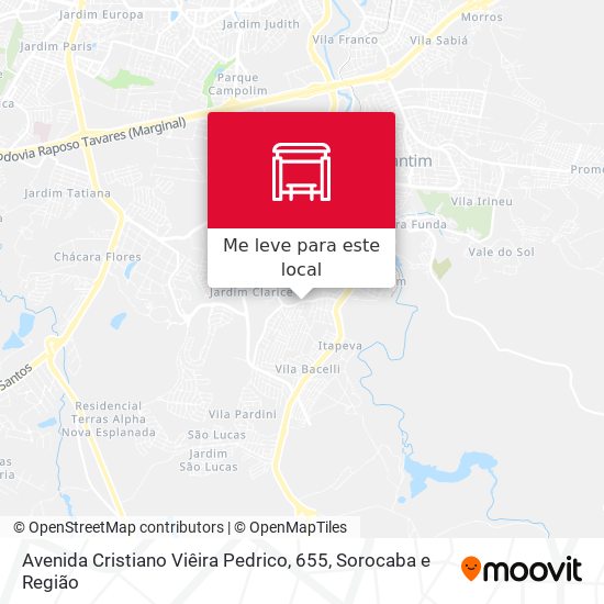 Avenida Cristiano Viêira Pedrico, 655 mapa