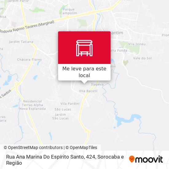 Rua Ana Marina Do Espírito Santo, 424 mapa