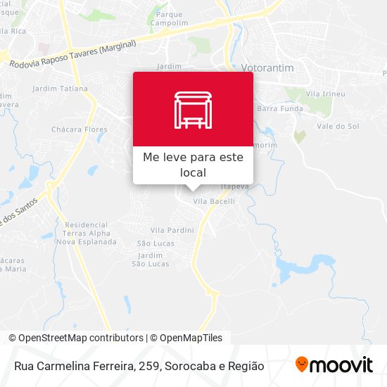Rua Carmelina Ferreira, 259 mapa