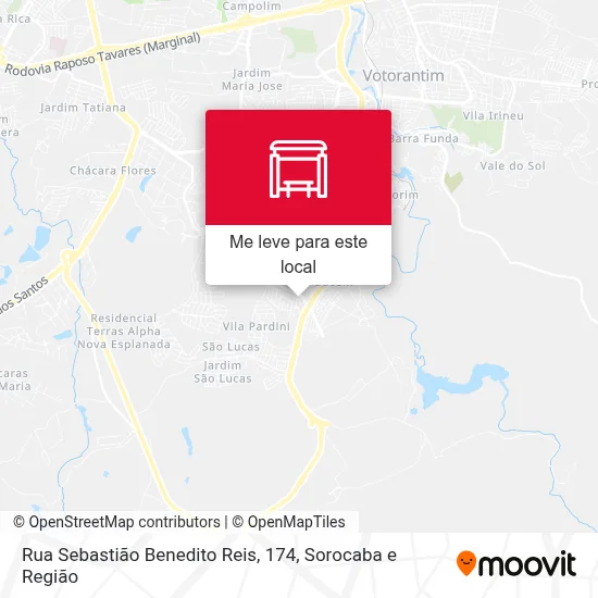 Rua Sebastião Benedito Reis, 174 mapa