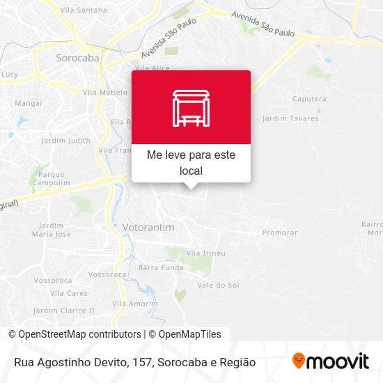 Rua Agostinho Devito, 157 mapa