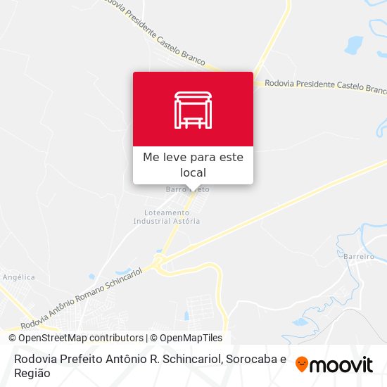 Rodovia Prefeito Antônio R. Schincariol mapa