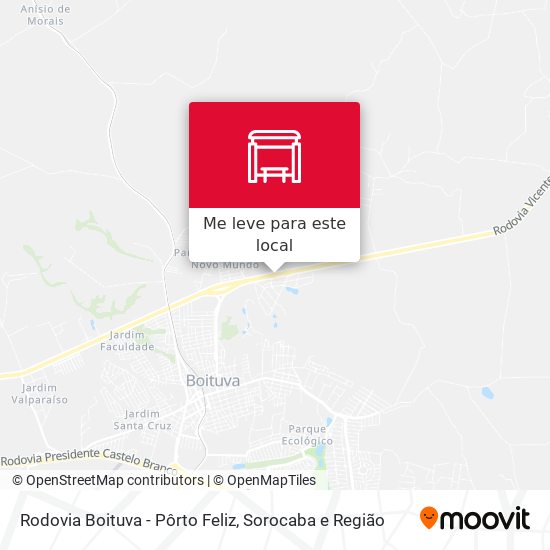 Rodovia Boituva - Pôrto Feliz mapa