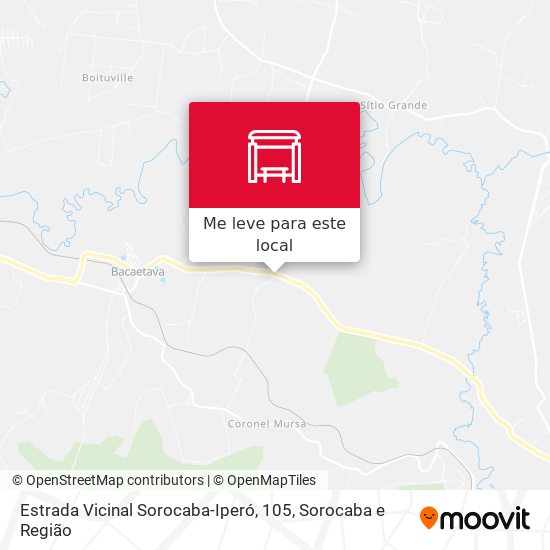 Estrada Vicinal Sorocaba-Iperó, 105 mapa