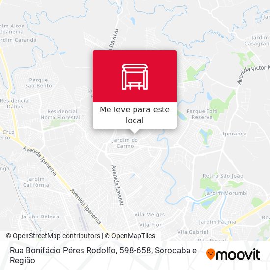 Rua Bonifácio Péres Rodolfo, 598-658 mapa