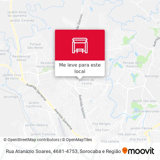 Rua Atanázio Soares, 4681-4753 mapa