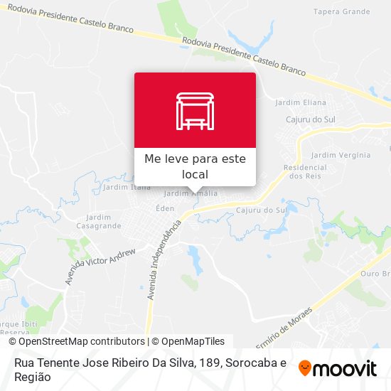 Rua Tenente Jose Ribeiro Da Silva, 189 mapa