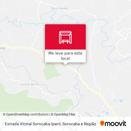 Estrada Vicinal Sorocaba-Iperó mapa