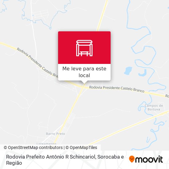 Rodovia Prefeito Antônio R Schincariol mapa