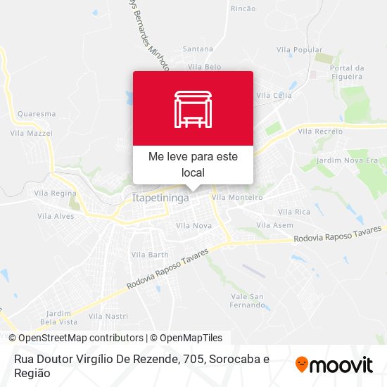 Rua Doutor Virgílio De Rezende, 705 mapa