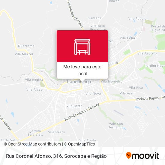 Rua Coronel Afonso, 316 mapa