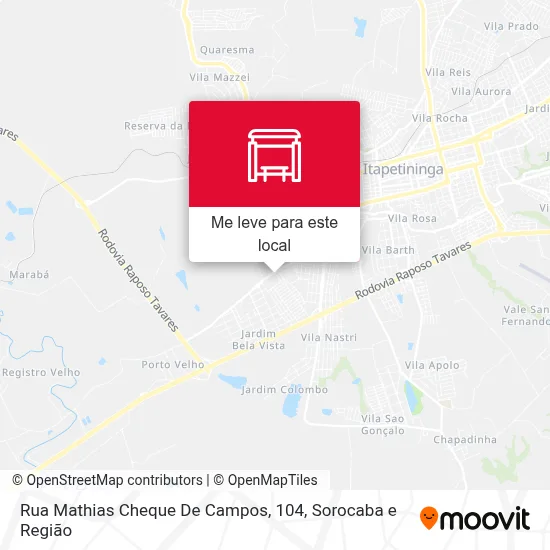Rua Mathias Cheque De Campos, 104 mapa