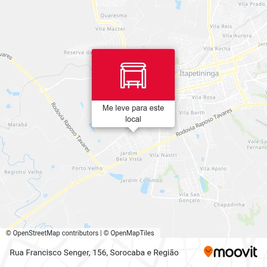 Rua Francisco Senger, 156 mapa