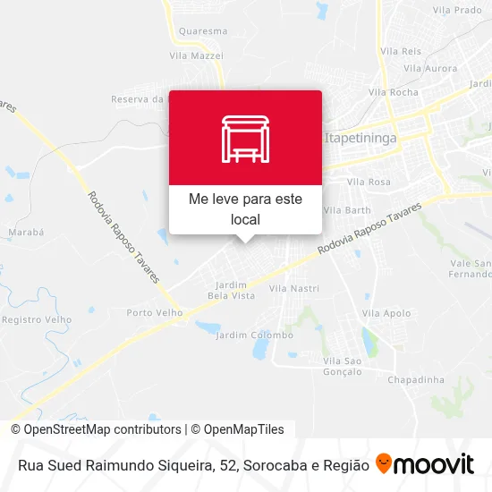 Rua Sued Raimundo Siqueira, 52 mapa