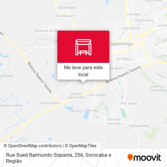 Rua Sued Raimundo Siqueira, 256 mapa