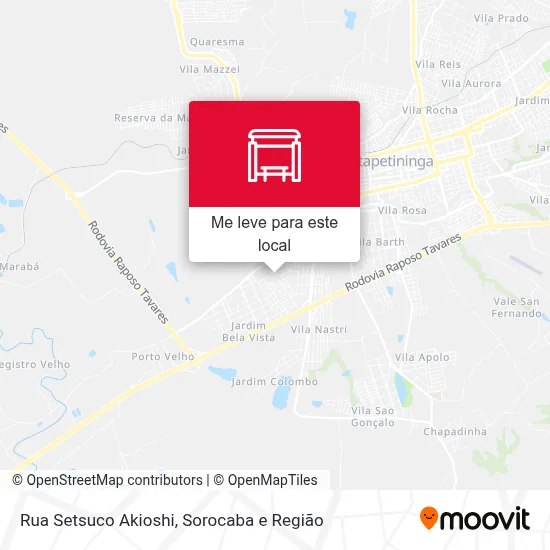 Rua Setsuco Akioshi mapa