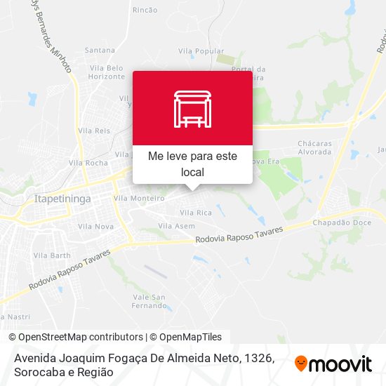 Avenida Joaquim Fogaça De Almeida Neto, 1326 mapa