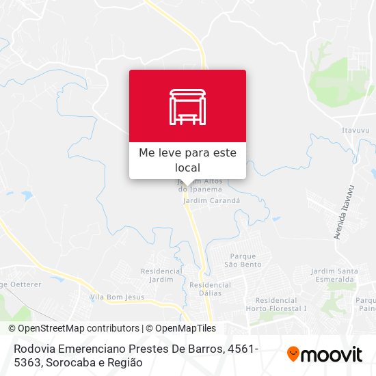 Rodovia Emerenciano Prestes De Barros, 4561-5363 mapa