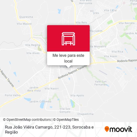 Rua João Viêira Camargo, 221-223 mapa