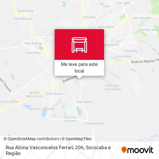 Rua Alcina Vasconcelos Ferrari, 206 mapa
