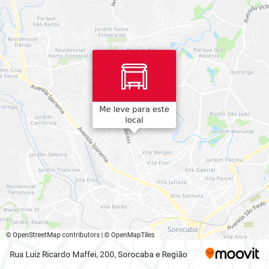 Rua Luiz Ricardo Maffei, 200 mapa