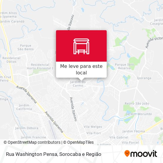 Rua Washington Pensa mapa