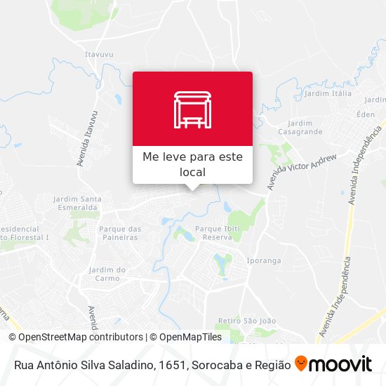 Rua Antônio Silva Saladino, 1651 mapa