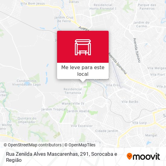 Rua Zenilda Alves Mascarenhas, 291 mapa