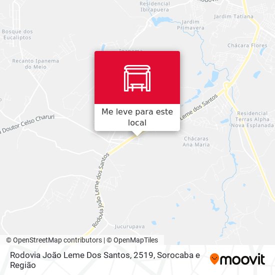 Rodovia João Leme Dos Santos, 2519 mapa