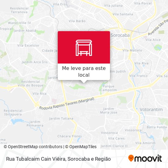 Rua Tubalcaim Cain Viêira mapa