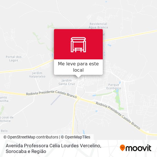 Avenida Professora Célia Lourdes Vercelino mapa