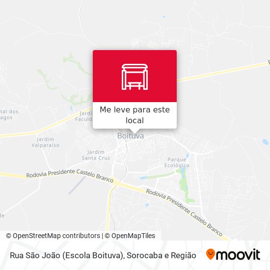 Rua São João (Escola Boituva) mapa