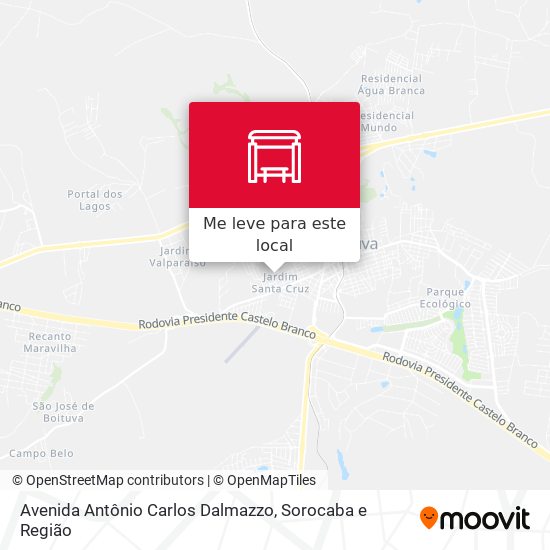 Avenida Antônio Carlos Dalmazzo mapa