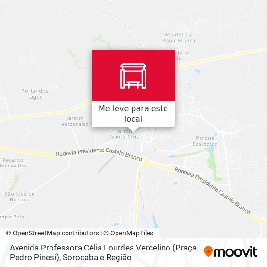 Avenida Professora Célia Lourdes Vercelino (Praça Pedro Pinesi) mapa