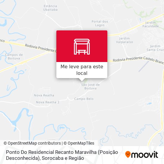 Ponto Do Residencial Recanto Maravilha (Posição Desconhecida) mapa