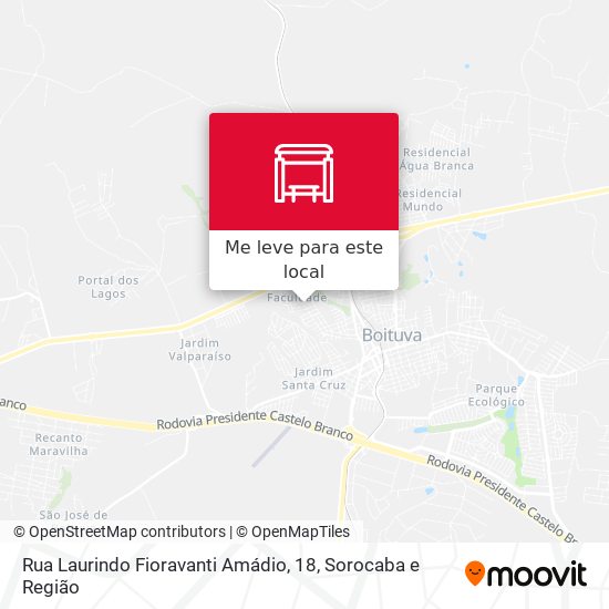 Rua Laurindo Fioravanti Amádio, 18 mapa