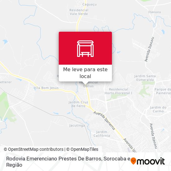 Rodovia Emerenciano Prestes De Barros mapa