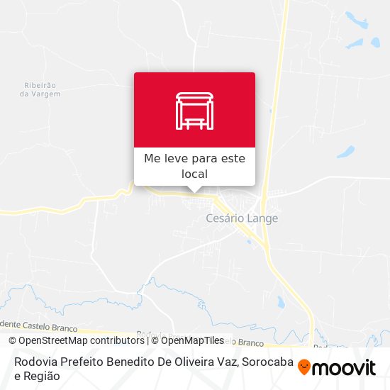 Rodovia Prefeito Benedito De Oliveira Vaz mapa