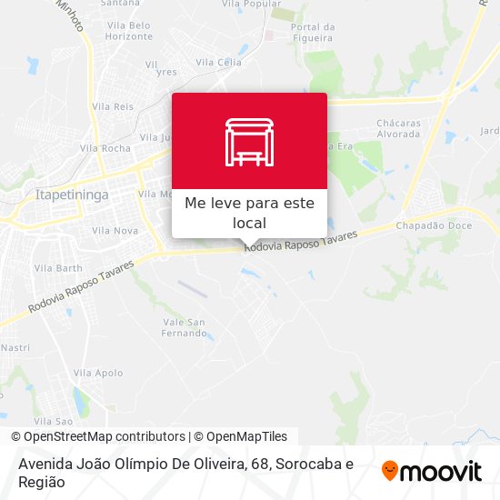 Avenida João Olímpio De Oliveira, 68 mapa