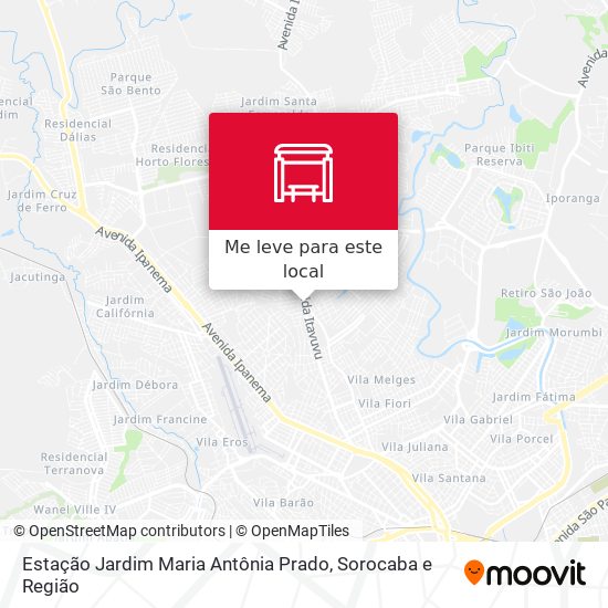 Estação Jardim Maria Antônia Prado mapa