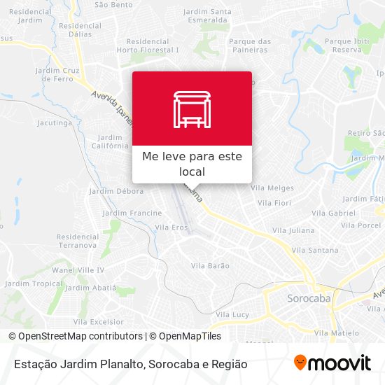 Estação Jardim Planalto mapa
