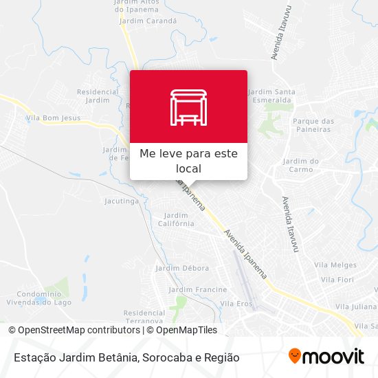 Estação Jardim Betânia mapa