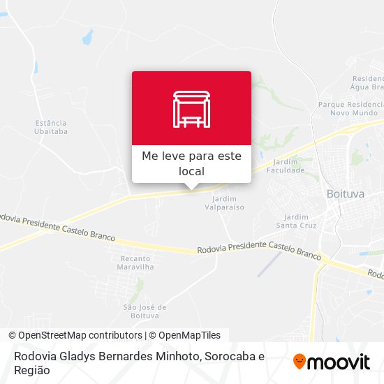 Rodovia Gladys Bernardes Minhoto mapa