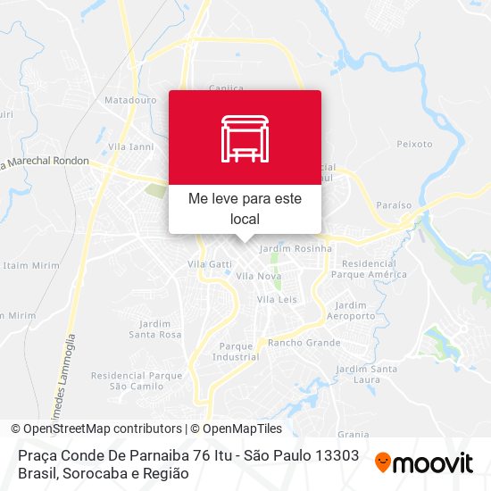 Praça Conde De Parnaiba 76 Itu - São Paulo 13303 Brasil mapa