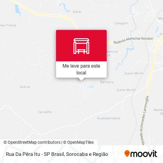 Rua Da Pêra Itu - SP Brasil mapa